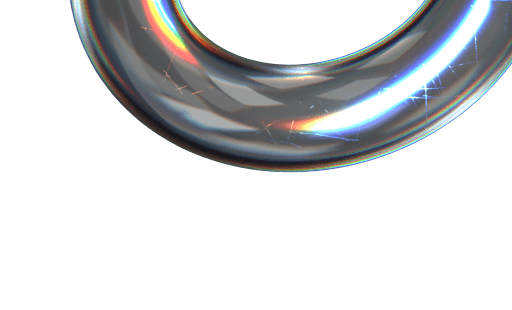 abstract Glass 3D Icon Top Right